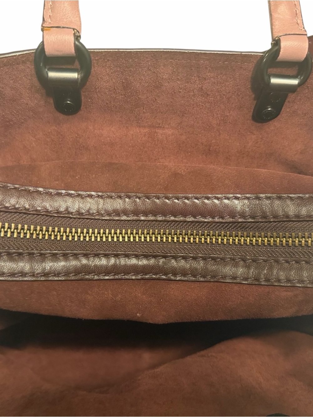 Rare 1941 Coach Rogue 31 W/Colorblock Quilting & Rivets Dusty Rose Multi - Picture 8 of 14